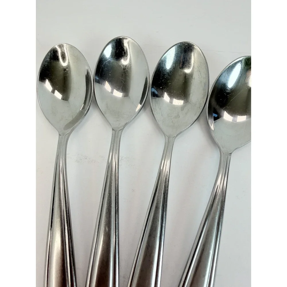 Oneida Satin Bristol Everdale Stainless Teaspoons Lot Of 4